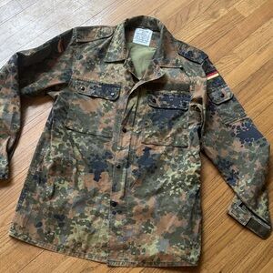 GERMAN Wahl Flecktarn Military Field Jacket in Green/Brown Camo